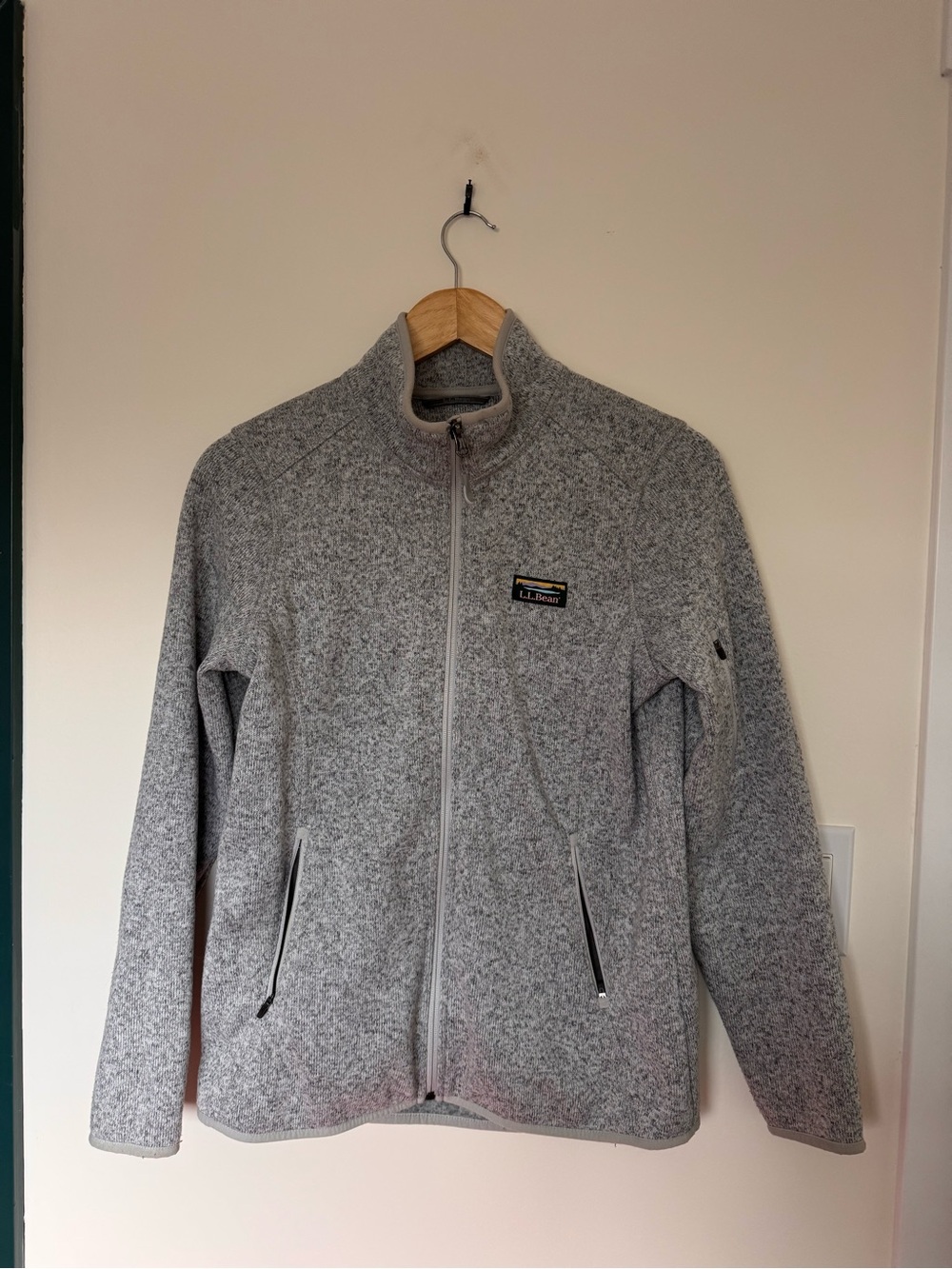 L.L. Bean Grey Full-Zip Fleece Jacket